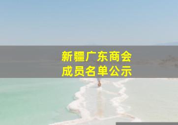 新疆广东商会成员名单公示